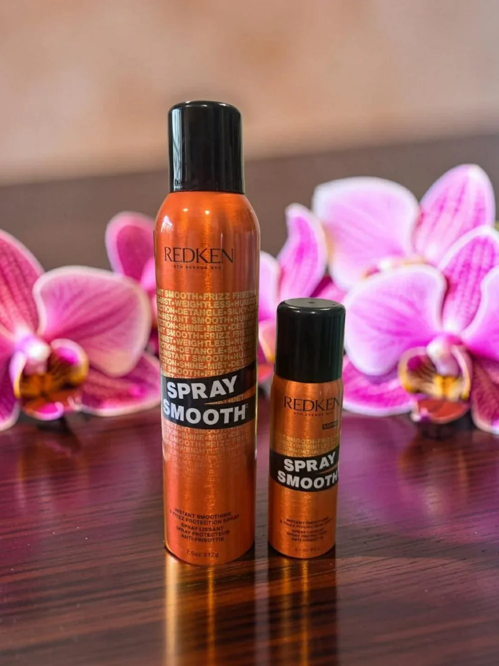 Redken Spray Smooth Anti-Frizz Spray with Heat Protection 7.5 oz & Travel 2.3 oz